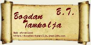 Bogdan Tampolja vizit kartica